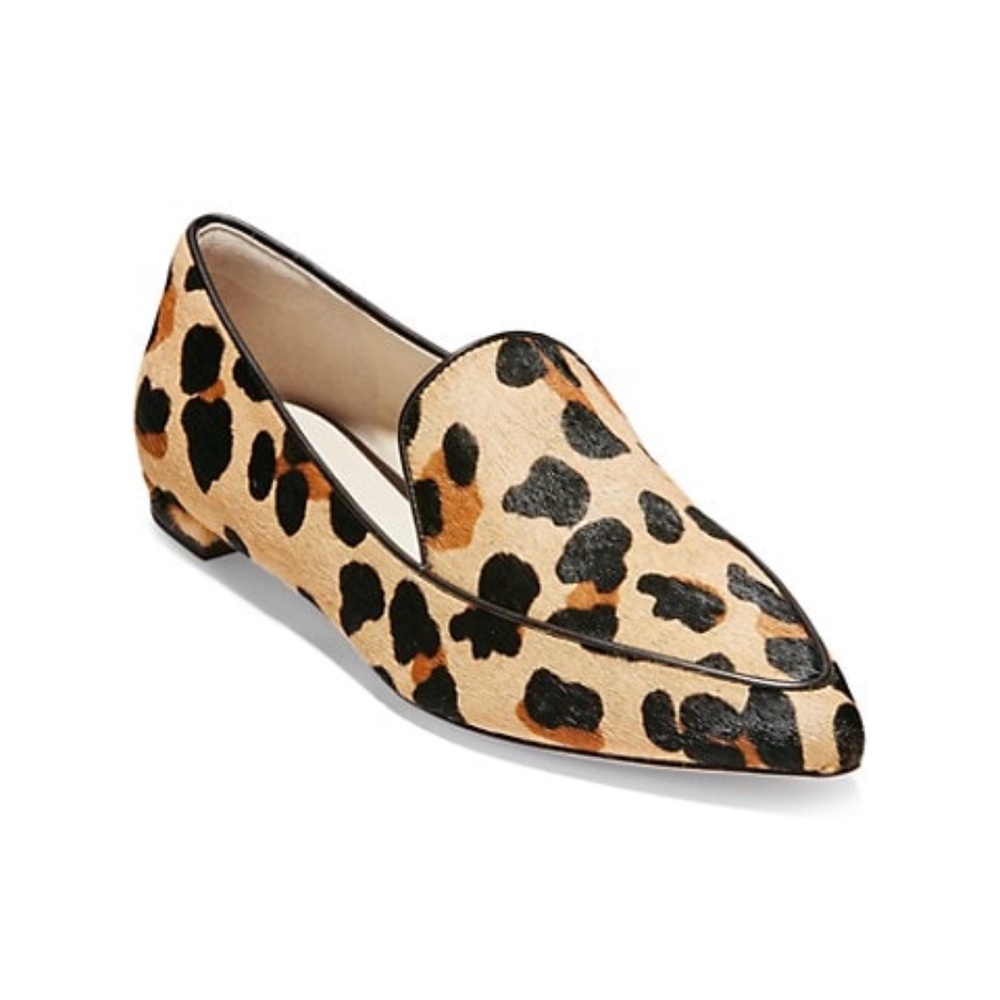Cole Haan Brie Leopard Leather Loafers Ballet Flat - Picture 3 of 13